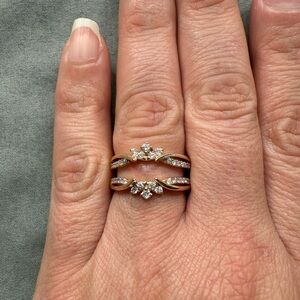 Diamond Enhancer Ring 3/8 ct tw Round-cut 14K Rose Gold